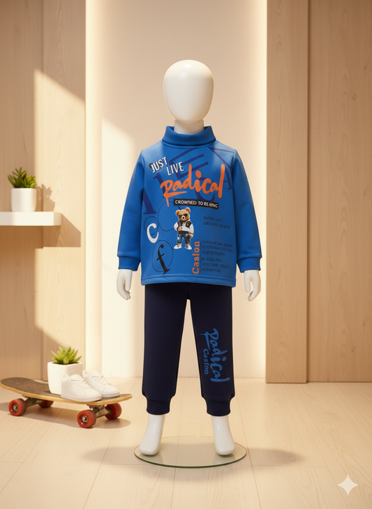 "Newborn Baby Tracksuit - Cozy & Cute Graphic Set"