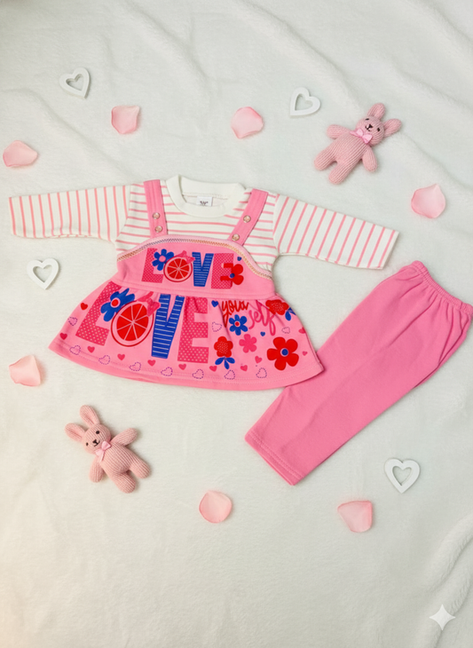 Aqua Blossom Baby Girl Outfit