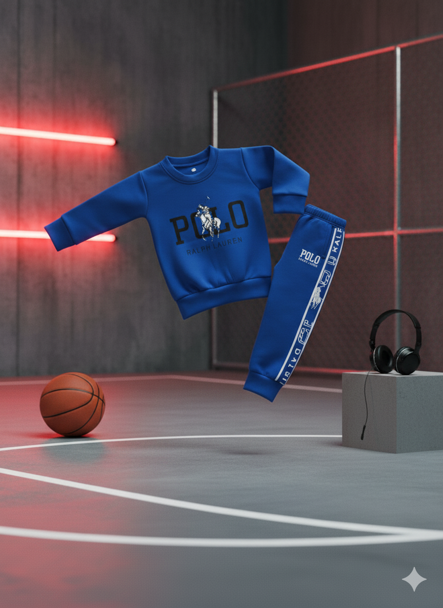 "Polo" Printed Kids Tracksuit