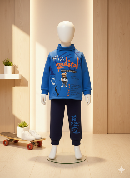 "Newborn Baby Tracksuit - Cozy & Cute Graphic Set"
