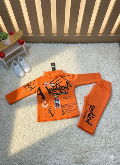 "Newborn Baby Tracksuit - Cozy & Cute Graphic Set"