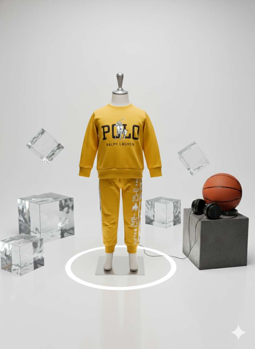 "Polo" Printed Kids Tracksuit