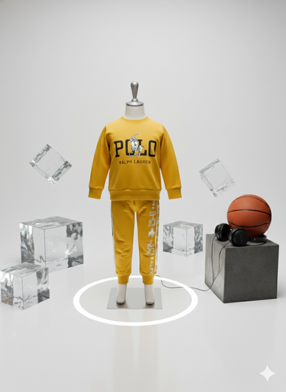 "Polo" Printed Kids Tracksuit